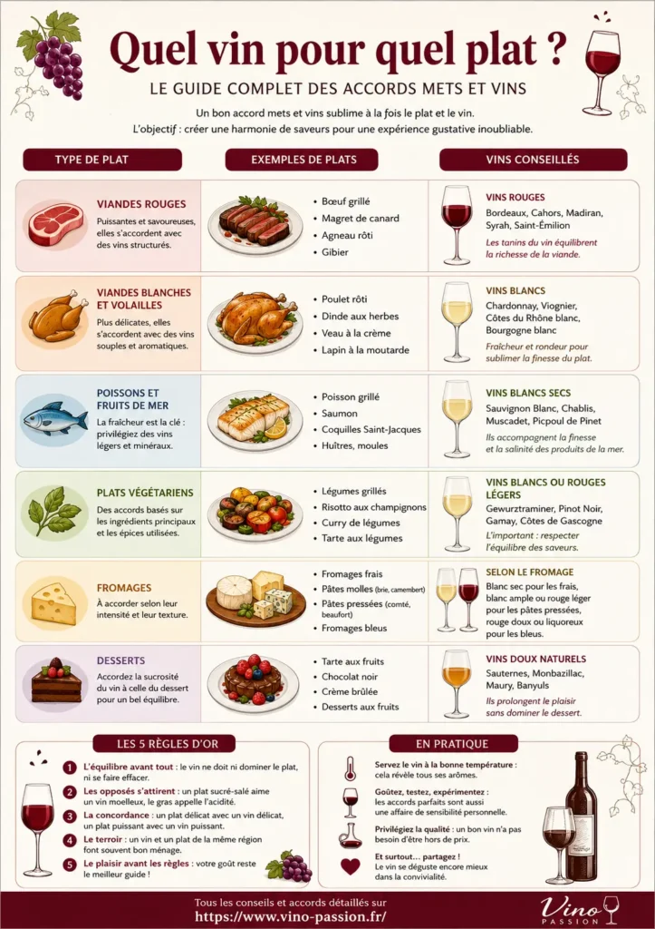 Infographie - Quel vin pour quel plat